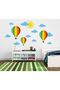 Colorful Flying Balloons, Clouds, Sun Kids Room Wall Sticker