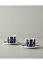 Modern Feel Bone Porcelain 4 Piece 2 Person Cup Set Black - 2