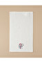 Candy Stick Cotton Embroidered Hand Towel, Ecru