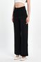 Flexible Fabric - Women's Palazzo Trousers with Pleats and Belt - 8