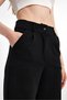 Flexible Fabric - Women's Palazzo Trousers with Pleats and Belt - 2