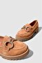 Tan Women's Genuine Leather Loafer Casual Shoes - 4