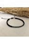 Morse Alphabet Hematite Stone Natural Stone Bracelet Lover Bracelet Lover Combination Gift Set - 2