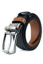 Genuine Leather 3.5cm Classic Men's Belt with Double-Sided Rotating Buckle