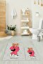 Digital Printed Washable Non-Slip Teddy Bear Patterned Double Bathroom Rug Mat Toilet Set - 2