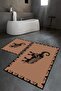 Digital Print Pcs Non-Slip Washable Elephant Pattern Double Bathroom Set Toilet Seat Set - 5