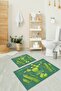 Digital Print Pcs Non-Slip Washable Cactus Double Bathroom Set Toilet Set - 8