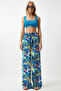 Women Regular Fit Floral Print Wide Leg Pants, Multicolor - 4