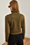 Women's Khaki Zippered Scuba Jacket Ckt- 19000362 - 5