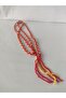 Yellow and Red Thin Braided Fan Bracelet and Headband 3-Piece Set - 3
