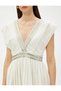 Sleeveless Mini Dress V Neck Jewelled Bow Detail - 5
