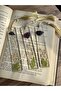 Gold Leaf Epoxy Bookmark with Real Dried Poppy Flowers (1 Piece)