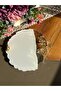 Real Dried Flower Round Wavy Patterned Promise Engagement Groom Epoxy Tray for Two - 26 Cm