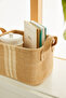 Jute, Inside-Cabinet Laundry Children's Room Toy Organizer Folding Storage Basket Organizer 24X17X14 - 3