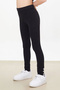 Girl's Leg Button Detailed 2-Piece Plain Leggings Black-Pink 18201 - 5