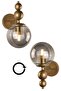 2 Pieces of Endless Sconces in Antique Smoked Glass, Modern Decorative Sconces, Wall Lighting, Living Room, Bedroom and Hallway Lighting - 2
