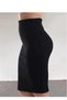 Black Winter Ribbed Lycra Ribbed Fabric Elastic Waist Pencil Skirt