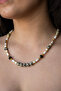 Mother-of-Pearl, Jasper, and Lava Stone Necklace
