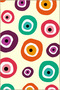 Multicolored Evil Eye Bead Shape Patterned Creative Modern Decorative Carpet 4988