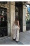 Women's Breast-Embroidered Wide-Leg Linen Jumpsuit with Elastic Cuff ZYN-58673 - 2