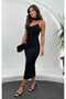 Women's Thin Strap Midi Dress with Accessories