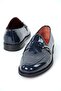 Men's Buckle Italian Style Patent Leather Shoes - 6