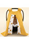 Muslin Reversible Stroller Cover and Cushion - Mustard Muslin - Zoo