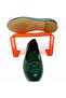 Women's Green Genuine Leather Ballerinas 8311 - 2
