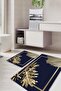 Digital Printed Non-Slip Base Washable Set of 2 Bathroom Carpet Mat Toilet Seat Set Kt-kzht-850