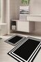 Framed Non-Slip Base Washable Set of 2 Bathroom Carpet Mat Toilet Seat Set Kt-kzht-531
