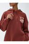 Hooded Sweatshirt Oversize Back Printed Long Sleeve - 5