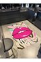 Multicolor Retro Design Pink Lip Patterned Creative Modern Decorative Carpet 4993 - 4