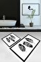 Digital Print Pcs Non-Slip Washable Leaf Double Bathroom Set Toilet Seat Set - 3