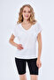 T-Shirt Women's V-Neck Basic White Color - 6