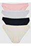 0553 Women's Sofia Bikini Panties 3-Piece White-Cream-Pink