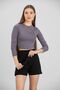 Women's Black Capped Front Modal Fabric Skirt with Elastic Waist and Shorts - 5