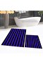 Digital Printed Non-Slip Base Washable Double Bathroom Mat Toilet Set, V-KLOZET-50-PURPLE, - 2