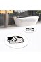 Digital Printed Non-Slip Washable Round Double Bath Mat Toilet Seat Set, V-Y-KLOZET-43-WHITE, - 2