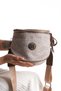 Women's Knitted Linen Fabric Waist and Shoulder Bag - 2