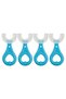 U Shape Baby Toothbrush Blue Color 100 Pieces (2-6 Years) - 2