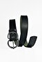 Women's Black Belt 3 CM 1stClass Buckle Quality Trousers, Sweaters, Shirts Belt - 3
