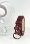 Vegan Leather 2-Piece 2 Cm Red and Black Women's Belt Shirt, Sweater, Pants and Dress Belt - 6