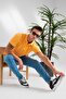 Men's Orange Regular Fit Short Sleeve 100% Cotton Polo Neck T-Shirt Hlthe012001 - 7