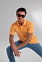 Men's Orange Regular Fit Short Sleeve 100% Cotton Polo Neck T-Shirt Hlthe012001 - 5