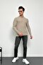 Men's Mink Standard Fit Normal Cut Crew Neck Patterned Knitwear Sweater HLTHE012121 - 5