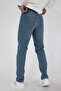 Men's Washed Blue Regular Fit Comfortable Stretchy Stretch Fabric Denim Jeans Trousers HLTHE003001 - 5