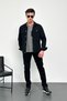 Men's Black Regular Fit Buttoned 100% Cotton Denim Jacket Hlthe042101 - 2