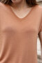 V-Neck Short Flounced Sleeve Basic Flexible Fresh Summer Viscose Knitwear Women's Blouse - 5