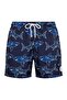 Men's Navy Blue Medium Length Swim Shorts - 3