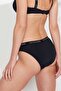 Women's Black Thick Edged Elastic Bikini Bottom - 5